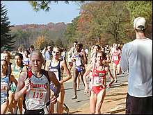 NC State's 5th woman is 6th year runner Christy Nichols (#240)