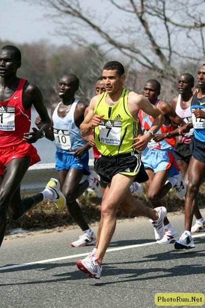 Abderrahime Bouramdane in Boston in 2008. More Boston Marathon Photos.